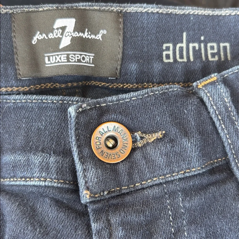 7 For All Mankind Adrien Luxe Sport  Dark Rinse‎ Blue Jeans Size 28